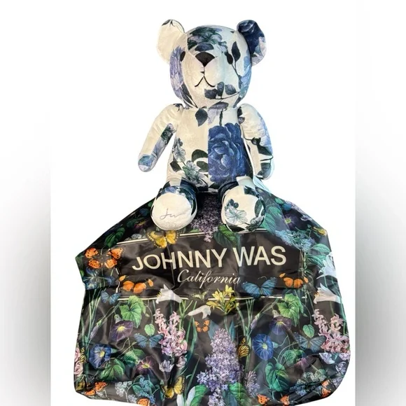 JOHNNY WAS Pretty Dancer Bear + Botanical Butterfly Tote NWT - Picture 1 of 9